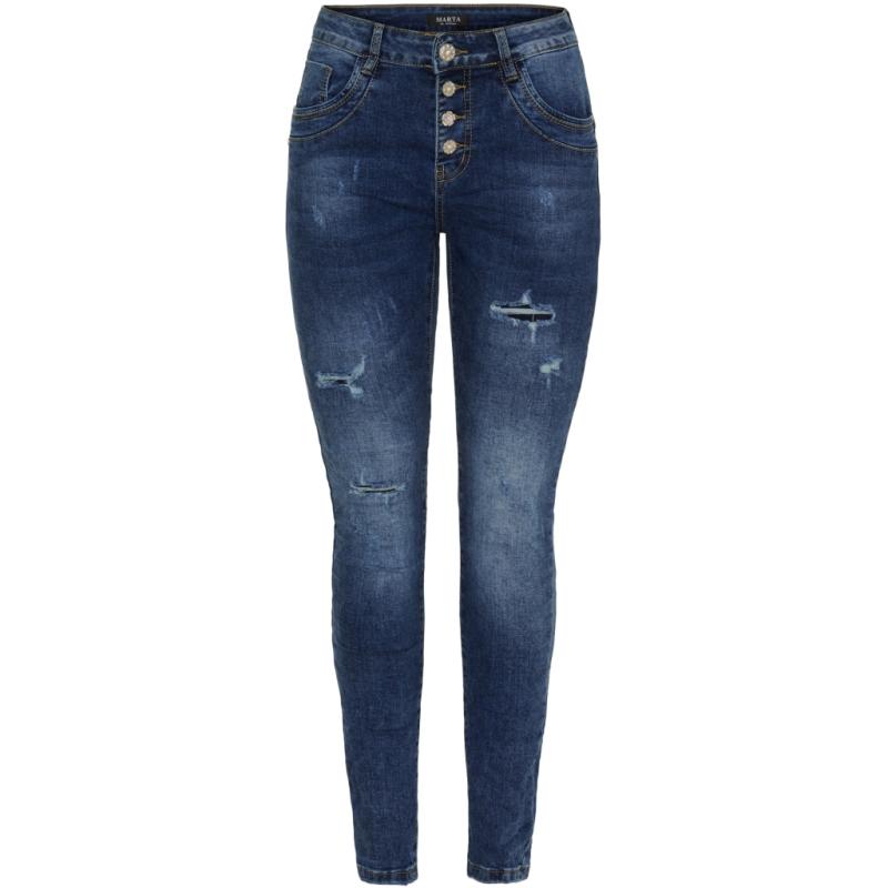 Seje damejeans i mørkeblå denim fra Marta Du Château