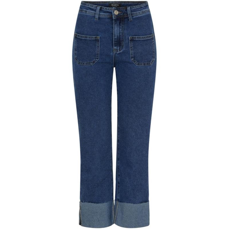 Dame Bukser Mdcdelores Mdc183 26185   Dark Blue Denim fra Marta Du Chateau