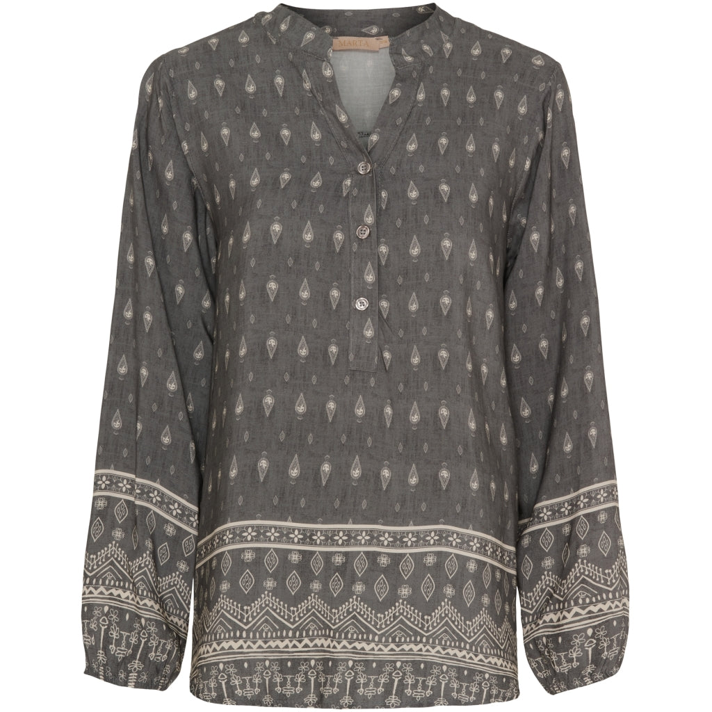 Dame Bluse Mdcchristelle 6453   Grey1943tps fra Marta Du Chateau