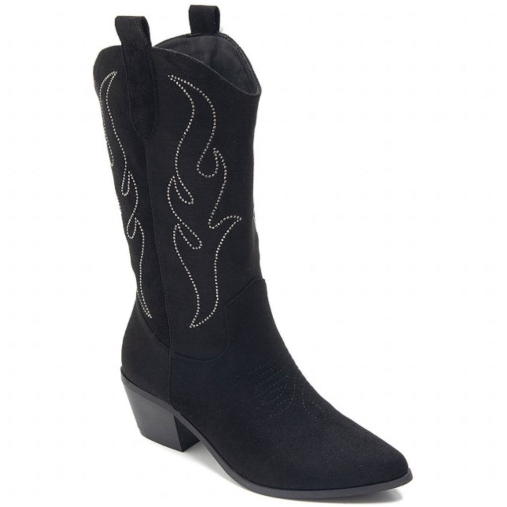 Milla Dame Cowboystøvle 9557a Black fra Shoes