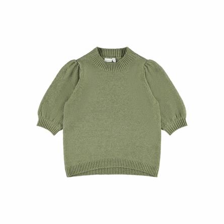 Striktrøje Banesa Deep Lichen Green fra Name It