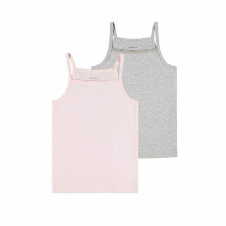 2 Pak Basis Strop Toppe Barely Pink fra Name It