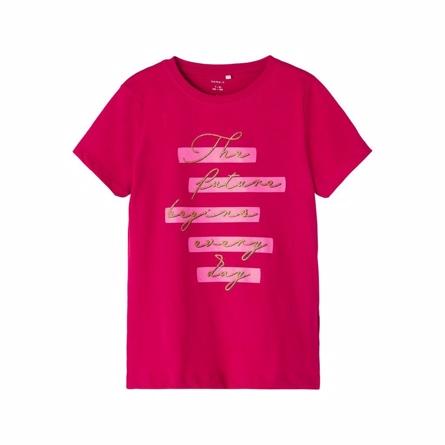 Tee Kaia i Persisk Rød - Sød T-shirt til Piger