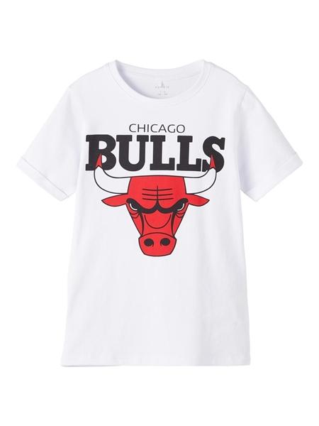 Bulls T-Shirt NBA Hvid - Sejt design fra Name It