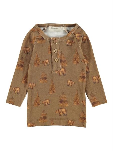 Langærmet Modal Bluse med Dyreprint fra Lil Atelier