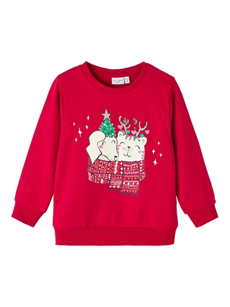 Jule Sweatshirt Vismas Jester Red fra Name It