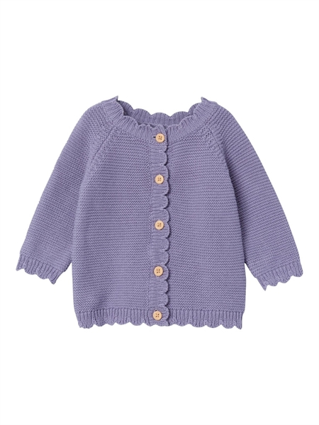 Strik Cardigan Kisille Lavender Gray fra Name It
