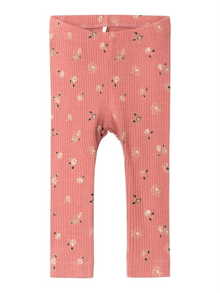 Rib Leggings Osha Light Mahogany fra Name It