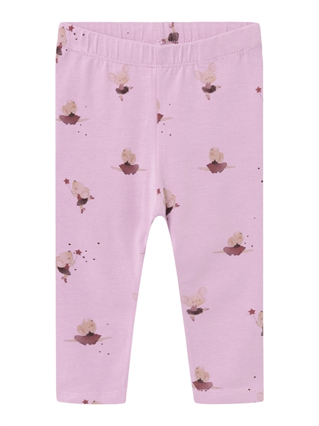 Ballerina Leggings i Lavendel til Små Piger - Super Bløde!