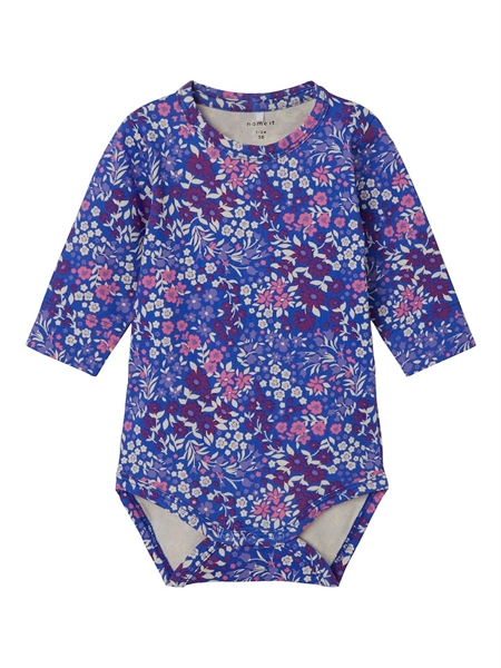 Sød langærmet body i Dazzling Blue fra Name It