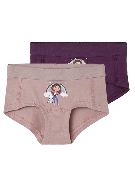 Gabby Cat 2 Pak Hipsters Ordi Deauville Mauve fra Name It