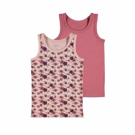 2 Pak Basis Tanktops Deco Rose Flower fra Name It