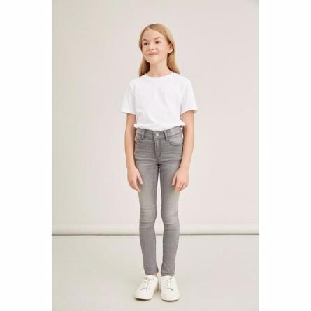 Skinny Fit Jeans Polly Light Grey fra Name It