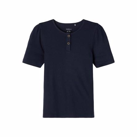 Pufærme T-shirt i Mørk Safir fra Name It