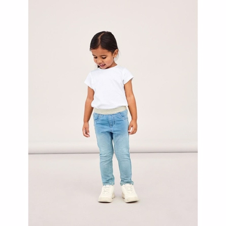 Sweat Denim Leggings Salli Light Blue fra Name It
