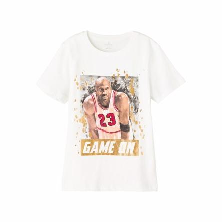 Michael Jordan T-shirt i Hvid fra Name It - Fantastisk Stil!