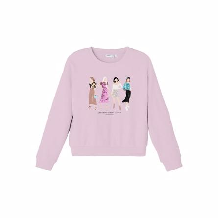 Paillet Sweatshirt Hiline i Lys Lilla fra Name It
