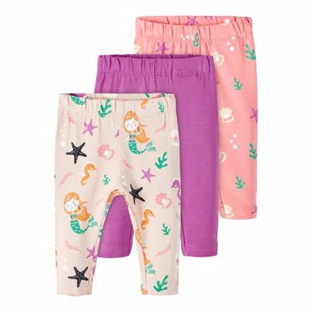 3 Pak Leggings i Ocean Peach Whip fra Name It