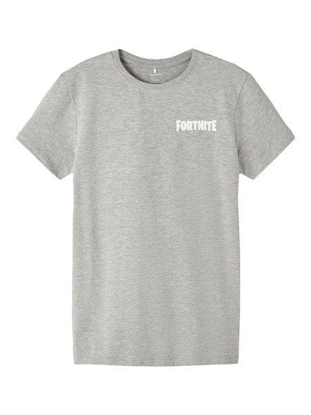 Fortnite T Shirt Fin Grey Melange fra Name It