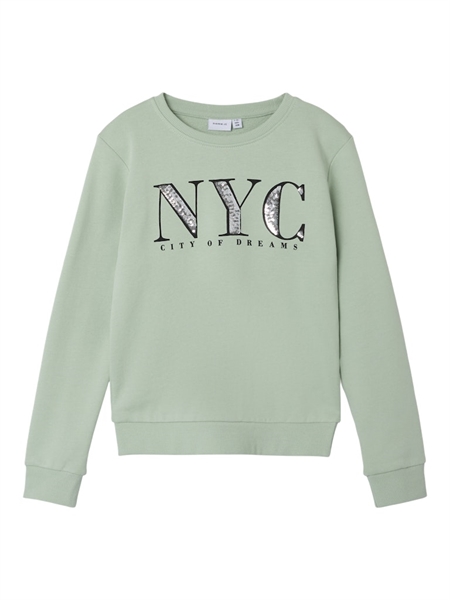 Sweatshirt Histrine Slit Green fra Name It