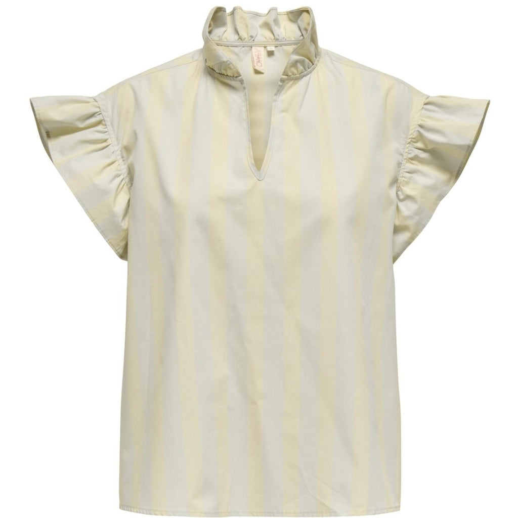 Dame Bluse Onlmalou   Pumice Stone Cashmere Blue fra Only