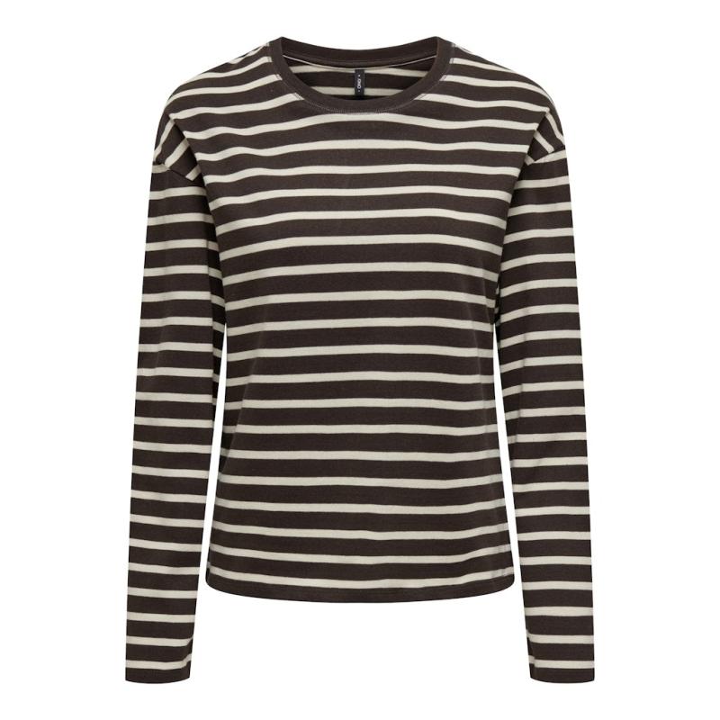 Dame Bluse Onlnew   Black Coffee Birch fra Only