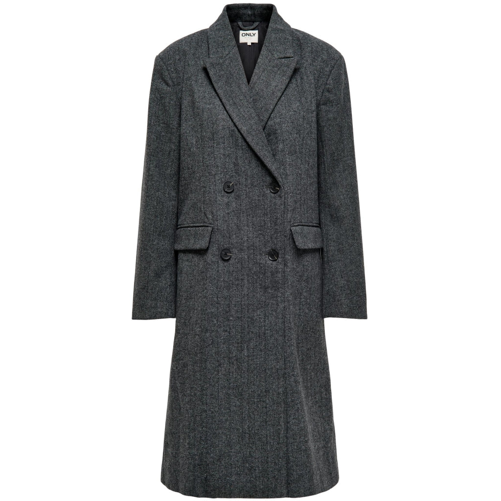 Dame Frakke Onlwilla   Dark Grey Melange fra Only