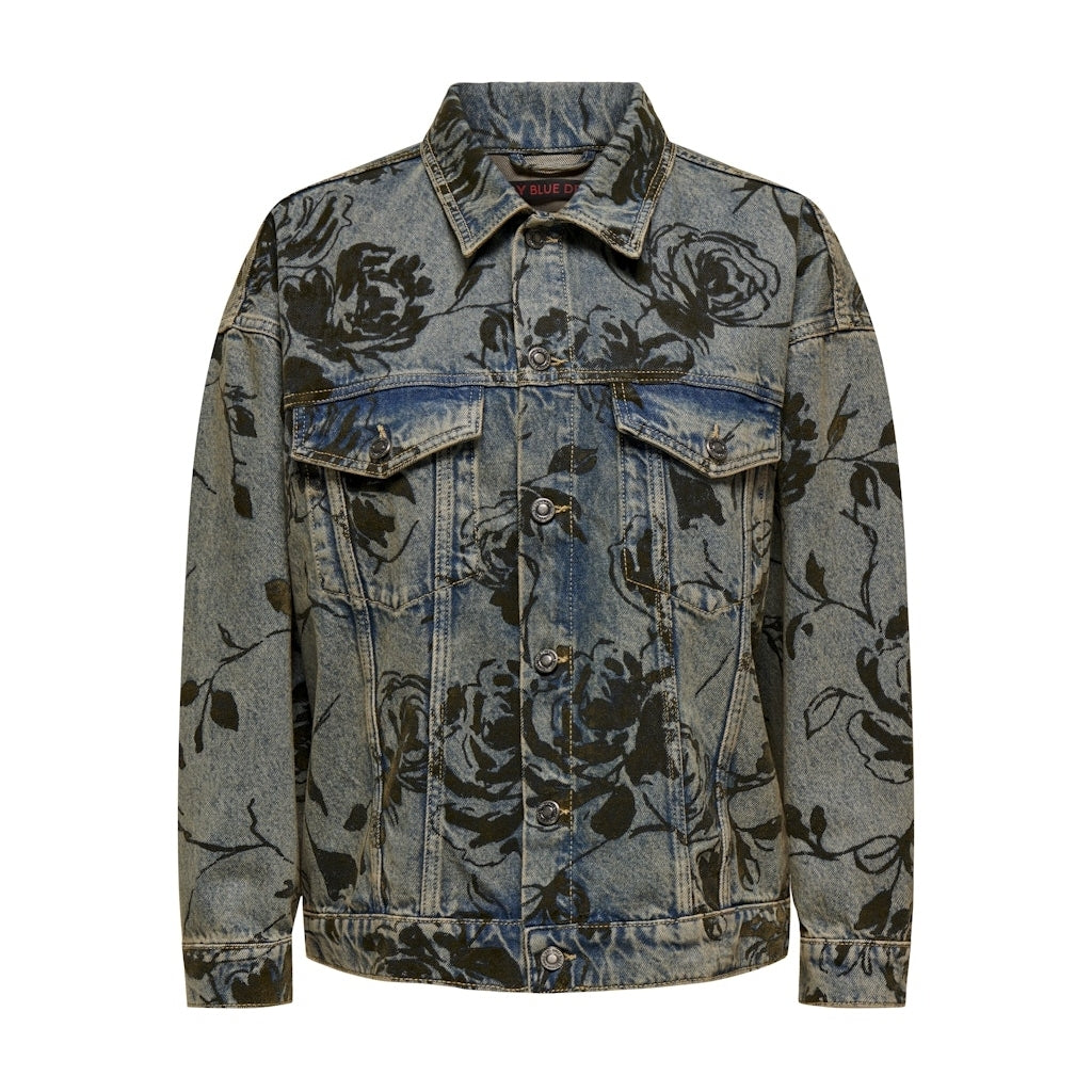 Dame Jakke Onlmott   Medium Blue Denim fra Only