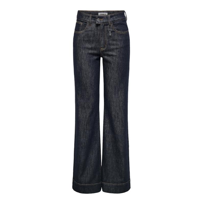Seje Dame Jeans Onljuicy i Mørkeblå Denim fra Only