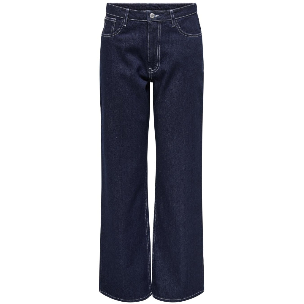 Dame Jeans Onlnehva Juicy Dark Blue Denim fra Only