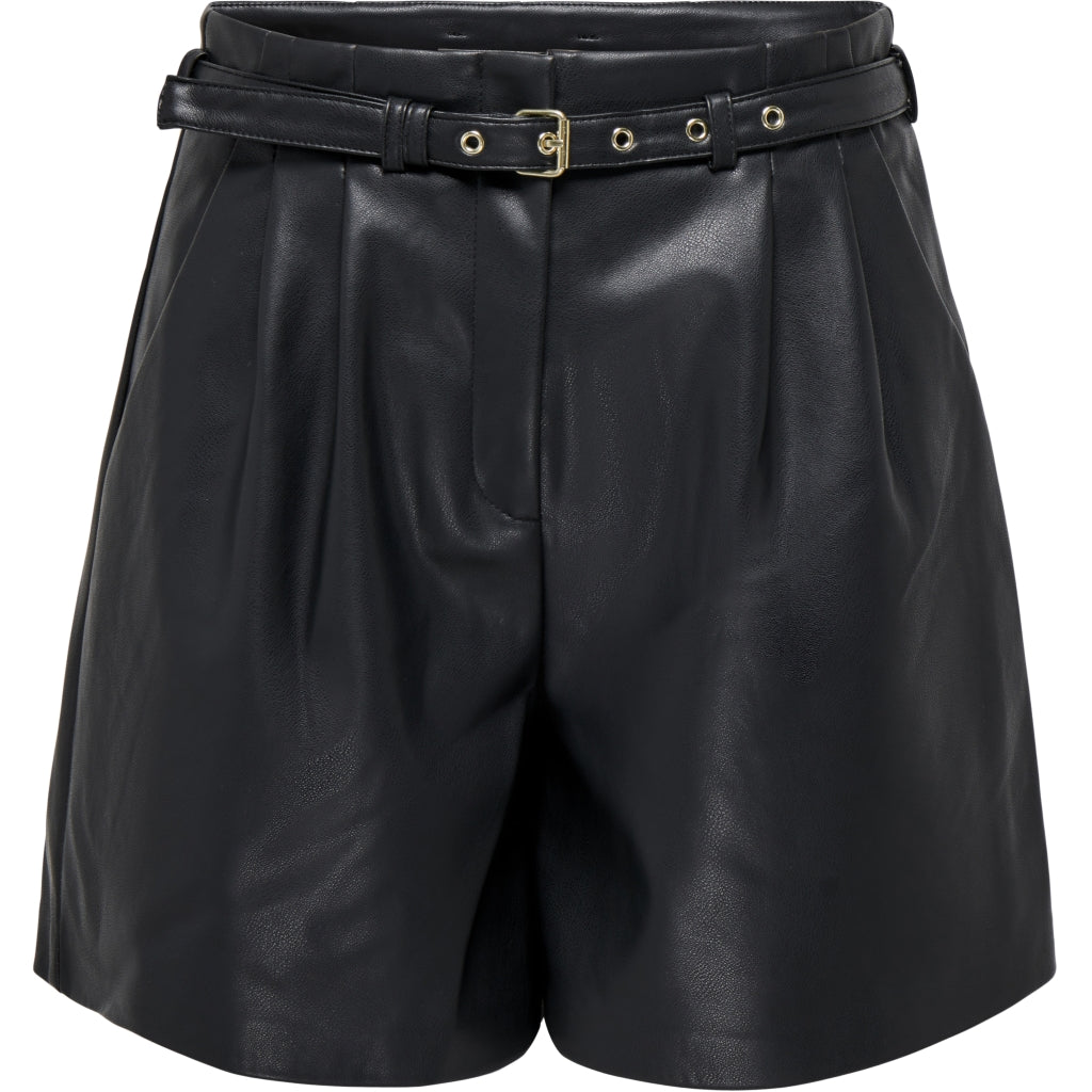 Seje PU Dame Shorts - Onlheidi i Sort fra Only