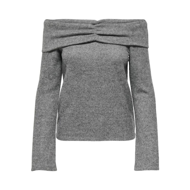 Dame Strik Onllydia   Light Grey Melange fra Only