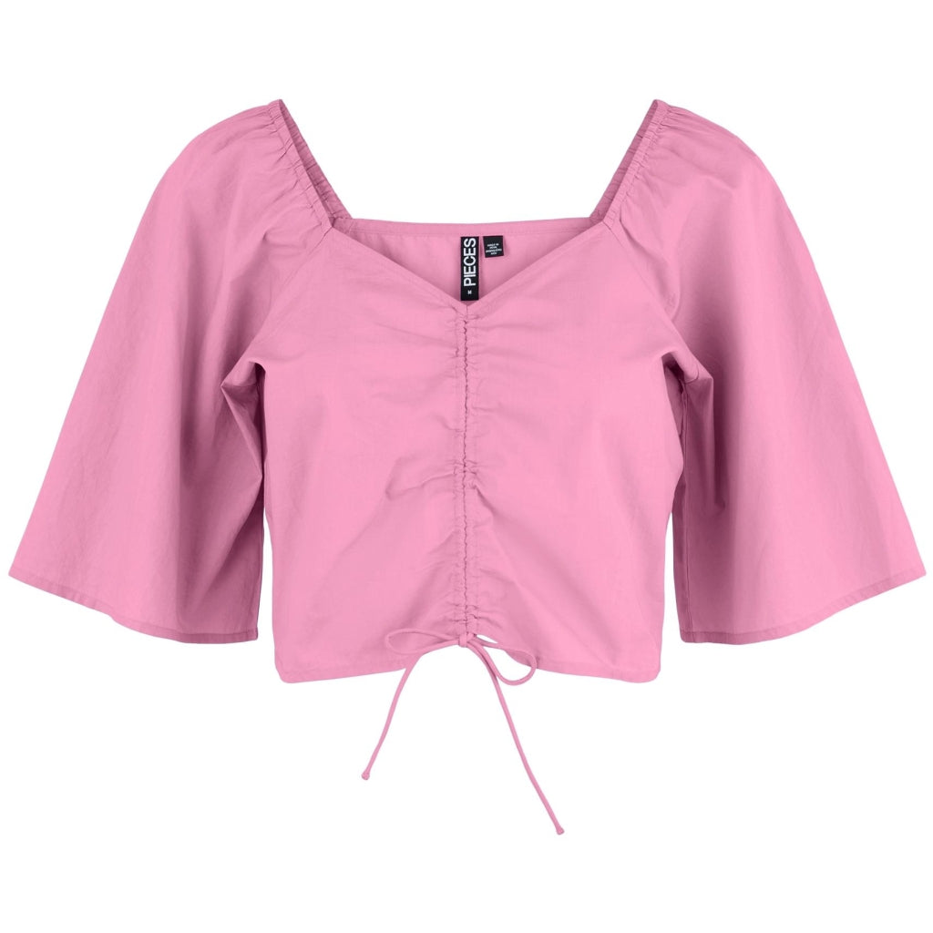 Dame Bluse Pcvaldine   Prism Pink fra Pieces