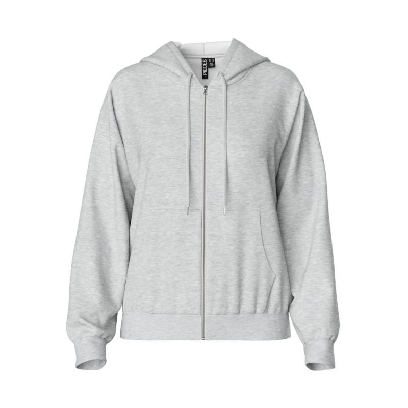 Dame Hoodie Pcchilli i Lys Grå Melange - Adventsgave!