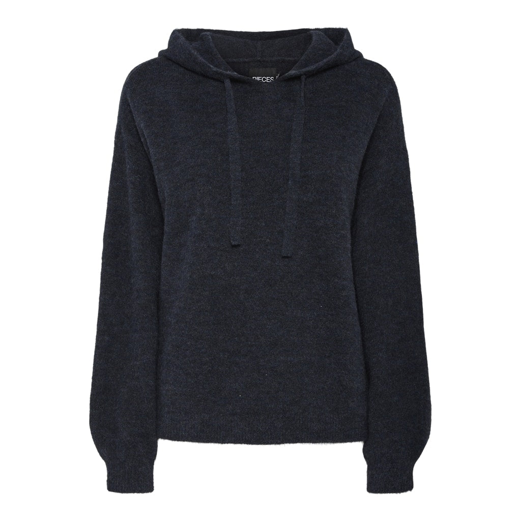 Dame Hoodie Pcpiko   Maritime Blue Melange fra Pieces