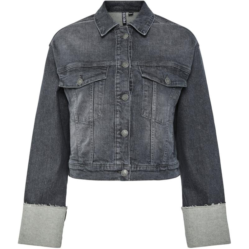 Dame Jakke Pcpil   Grey Denim fra Pieces