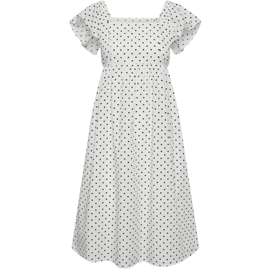 Dame Kjole Pcmalou   Bright White Black Dots fra Pieces