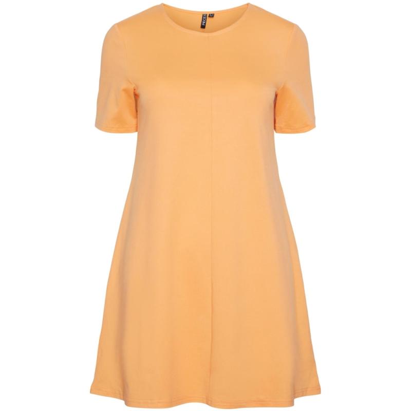 Dame Kjole Pcmynte   Orange Chiffon fra Pieces