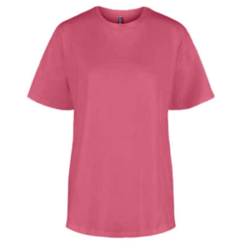 Oversize T-shirt til kvinder i frugtagtig farve fra Pieces