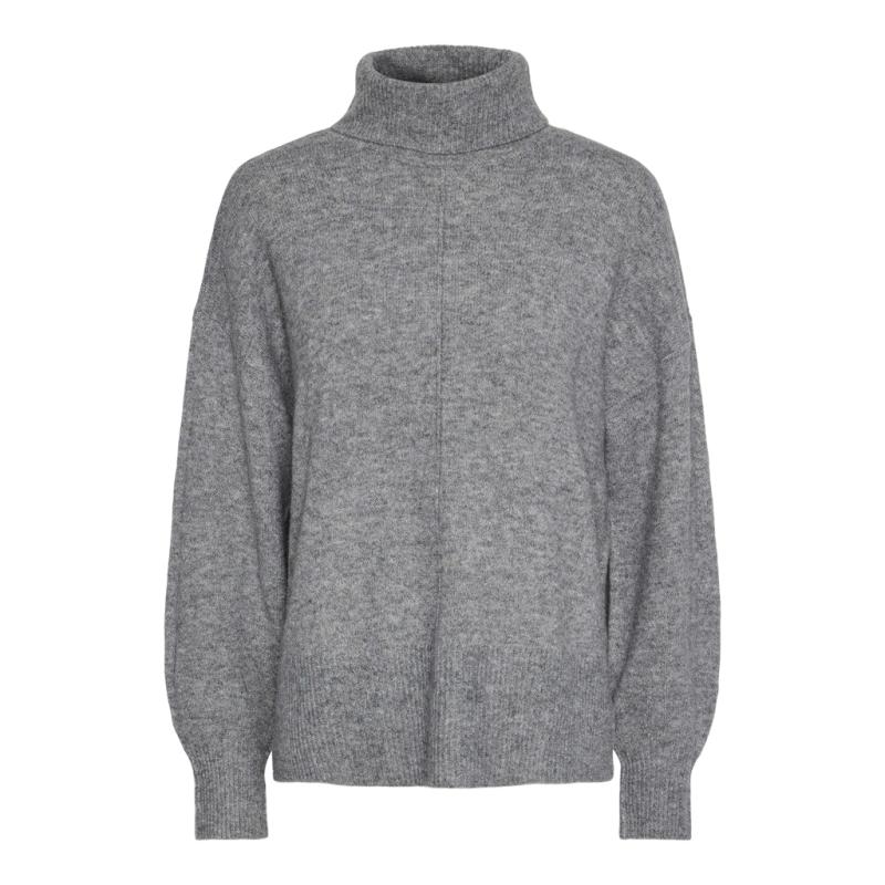 Dame Strik Pcmalou   Medium Grey Melange Melange fra Pieces
