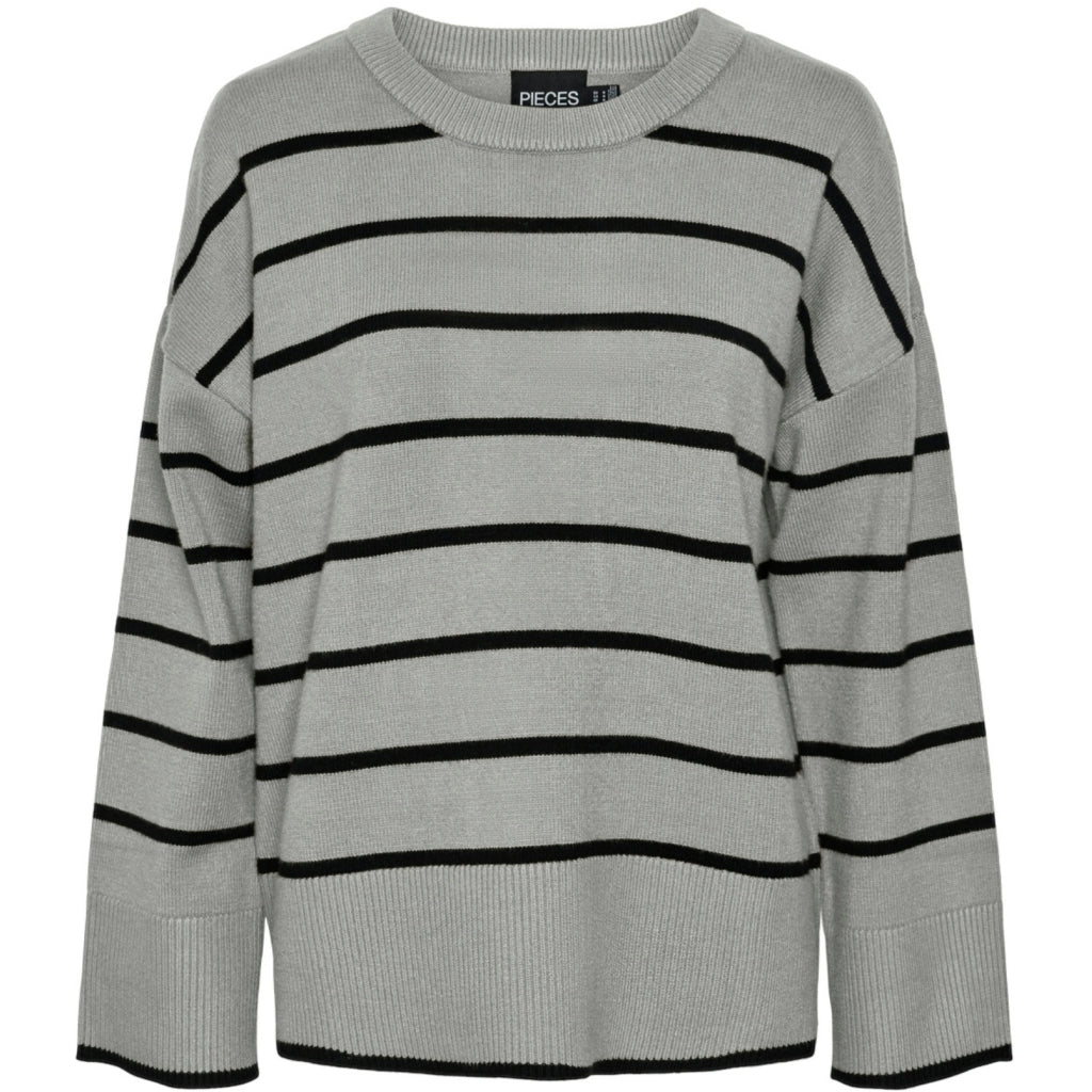 Dame Strik Pcmathilde   Medium Grey Melange Black fra Pieces