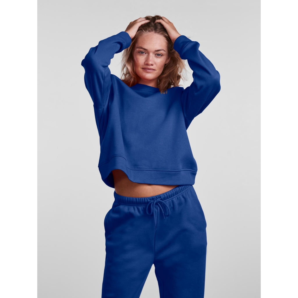 Dame Sweatshirt Pcchilli   Mazarine Blue fra Pieces