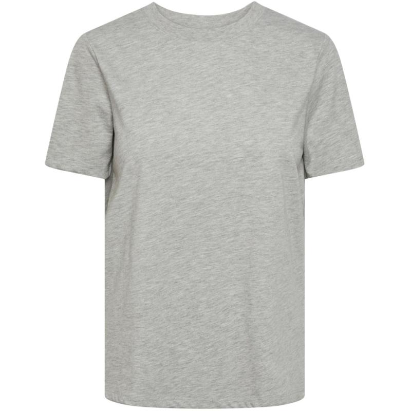 Dame T-Shirt Pcria i Lys Grå Melange - Tilbud 2 for 199 kr.