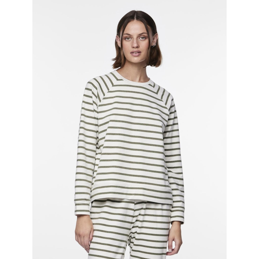 Dame Top Pcbibi Fossil Cloud Dancer fra Pieces