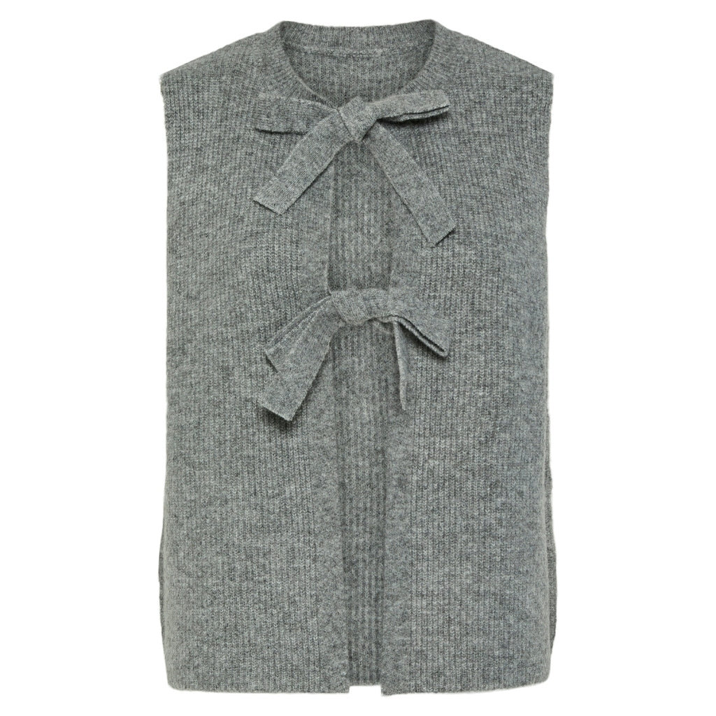 Dame Vest Pcsilly   Medium Grey Melange fra Pieces