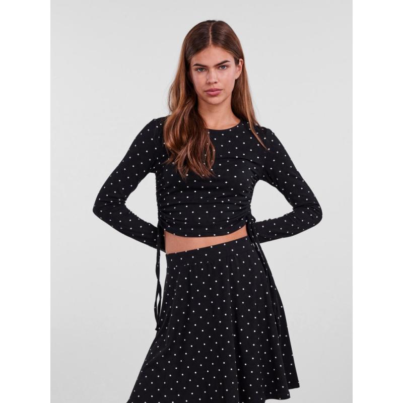 Cropped Bluse Pcnala med Snøre fra Pieces - Udsalg!