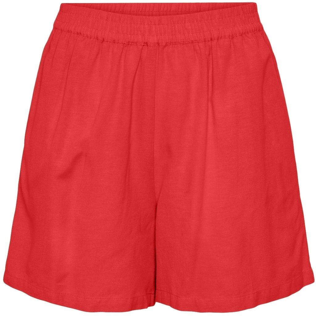 Dame Shorts Pcmilano   Poppy Red fra Pieces