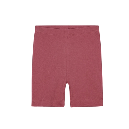 Rib Shorts Rabarber Rosa fra Birkholm