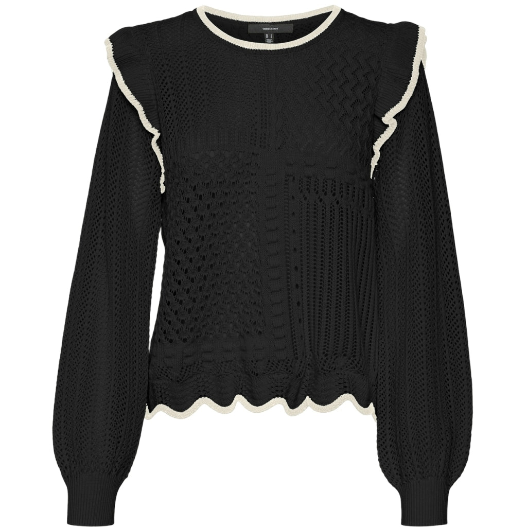 Dame Bluse Vmmadelyn   Black W. Birch fra Vero Moda