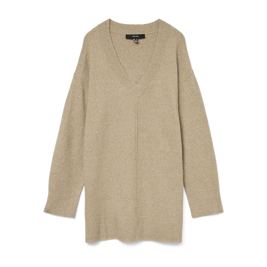 Dame Strik Vmesti   Silver Mink Melange fra Vero Moda